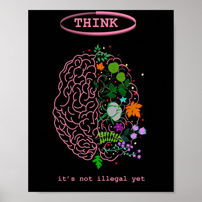 Poster Pensez, ce n'est pas encore illégal (Devant)