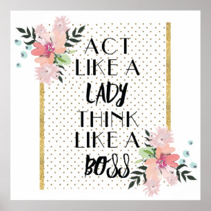 Poster pensez comme un acte de Madame comme un patron