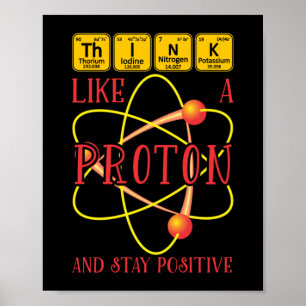 Poster Pensez Comme Un Proton Et Restez Un Don Scientifiq