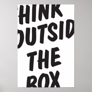 Poster Pensez en dehors de la boîte