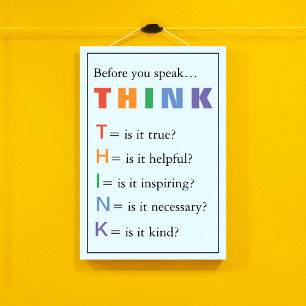 Poster Pensez Enseignants Encouragement en classe