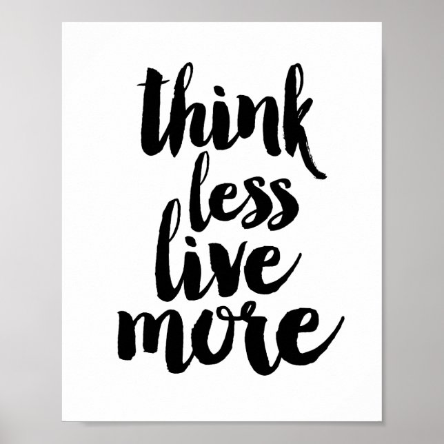 Poster Pensez moins vivre plus (Devant)
