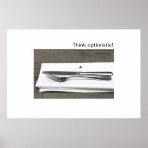 Poster Pensez optimiste !