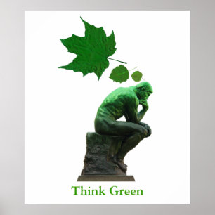Poster Pensez vert
