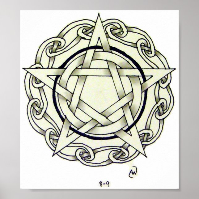Poster Pentacle celtique (Devant)