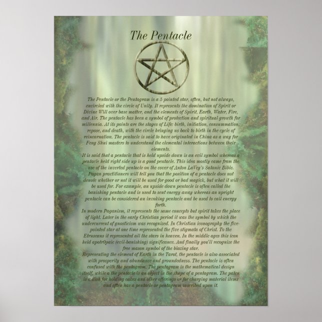 Poster Pentacle in Wood Info (Devant)