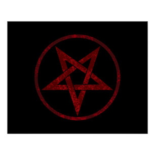 Poster Pentagram Red Devil