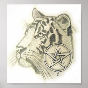 Poster Pentagramme de tigre