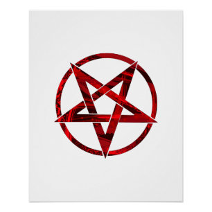 Poster Pentagramme du Diable Rouge