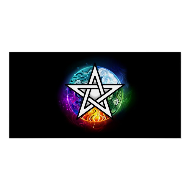 Poster pentagramme du Wiccan (Devant)