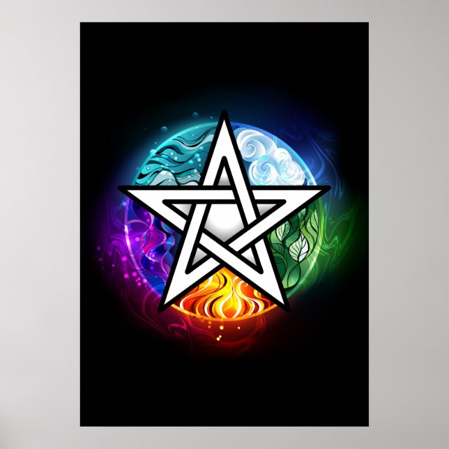 Poster pentagramme du Wiccan (Devant)