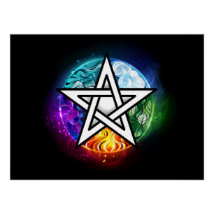 Poster pentagramme du Wiccan