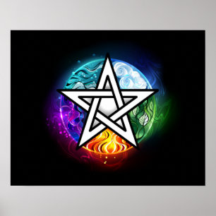Poster pentagramme du Wiccan