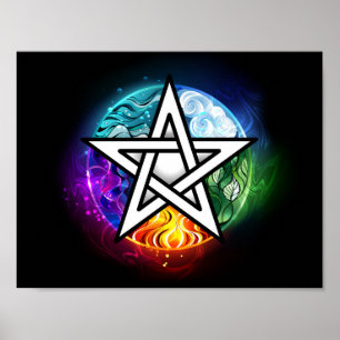 Poster pentagramme du Wiccan