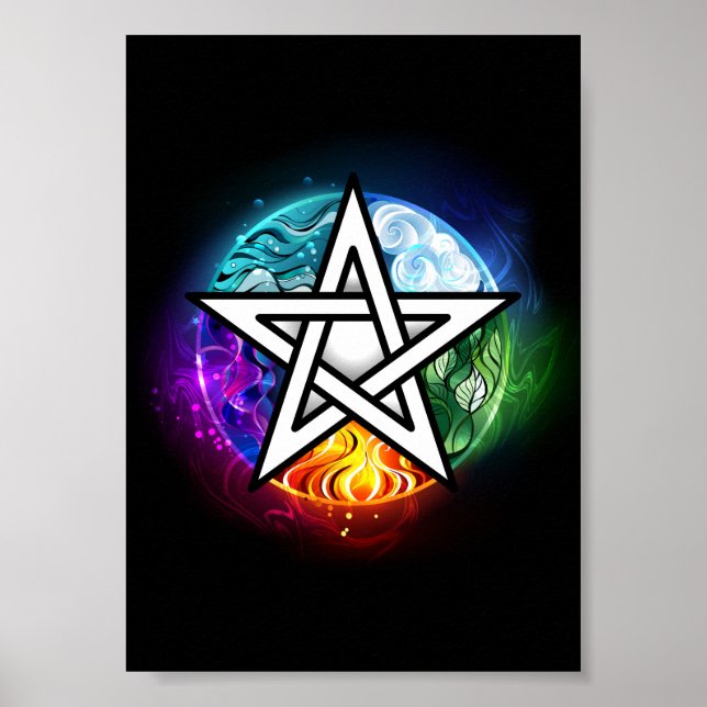 Poster pentagramme du Wiccan (Devant)