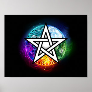 Poster pentagramme du Wiccan