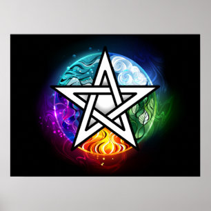 Poster pentagramme du Wiccan