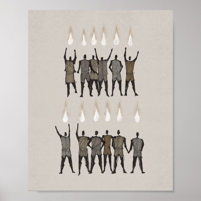 Poster Pentecôte Bible Art - Saint-Esprit Imprimer, Tongu (Devant)