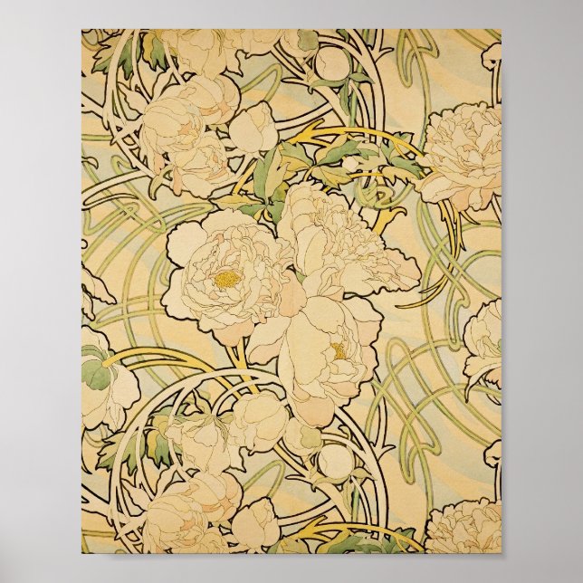 Poster Peonies c1897 (Devant)