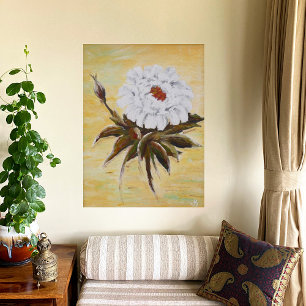 Poster Peony blanc