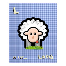 Pépinière bleue personnalisée - agneau