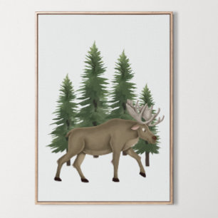 Poster Pépinière Bois Animaux Oies Mur Art Décor