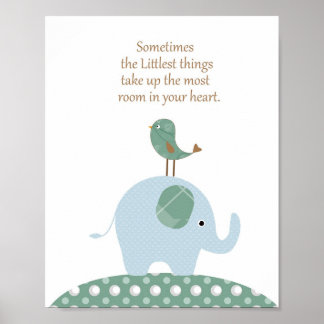 Poster Pépinière d'oiseaux éléphants