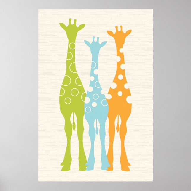 Poster Pépinière Giraffe (Devant)