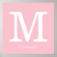 Pépinière rose bébé Monogramme