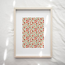 Pépites d'orange motifs floraux Art Imprimer