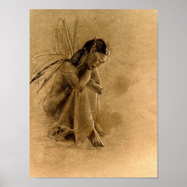 Poster perdu dans la pensée (version papier brun) (Devant)