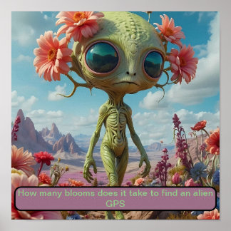 Poster Perdu dans un champ de fleurs