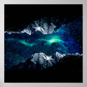 Poster Perdu dans un monde de rêves et de montagnes