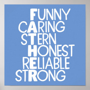 Poster Père Attributs Mot-de-passe Art