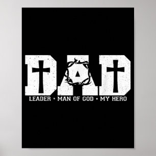 Poster Père béni Papa Papa Croix Père religieux chrétien 