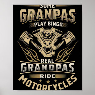 Poster Père Cadeau Quelques Grandpas Ride Motos