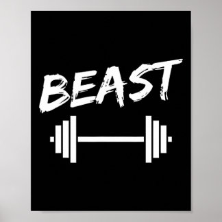 Poster Père Fils Fitness Bodybuilding Correspondance Bête
