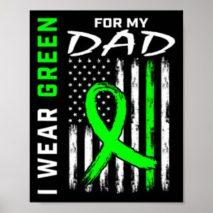 Poster Père Je Porte Le Vert Pour Mon Père Maladie Du Rei