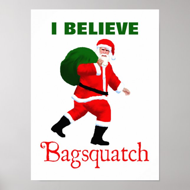 Poster Père Noël - Bagsquatch (Devant)
