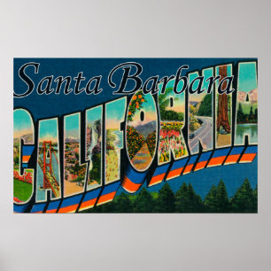 Poster Père Noël Barbara, CalifornieScènes de grandes let