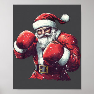 Poster Père Noël Boxing Lover Mixed martial art Muay Thai