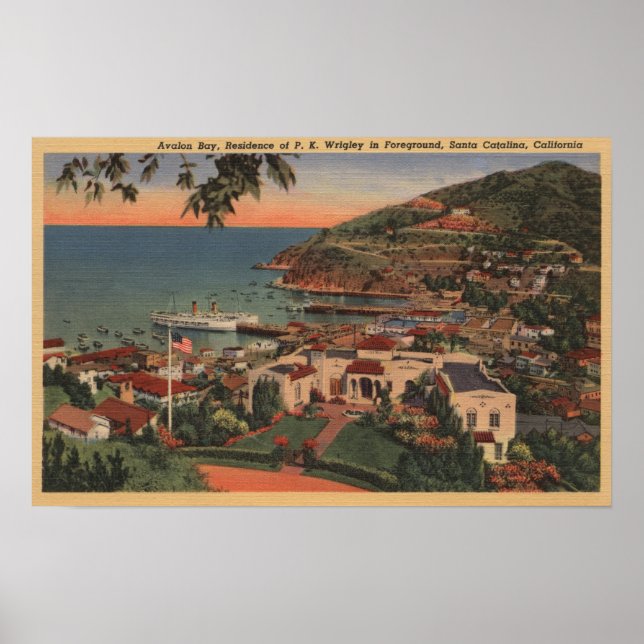 Poster Père Noël Catalina, CA - Avalon Bay (Devant)