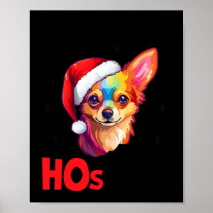 Poster Père Noël Chihuahua Chien Il y a des trous dans ce