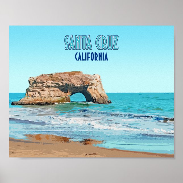Poster Père Noël Cruz California Natural Bridges State Be (Devant)