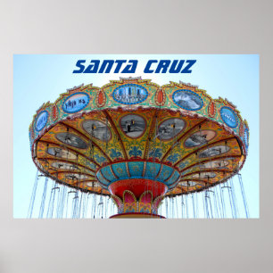 Poster Père Noël Cruz Californie - Parc d'attractions
