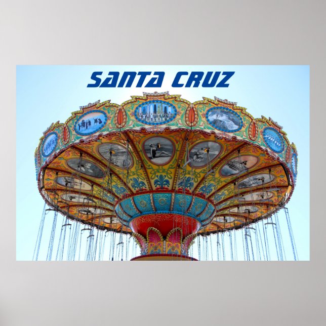 Poster Père Noël Cruz Californie - Parc d'attractions (Devant)