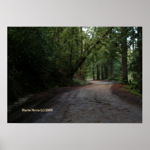 Poster Père Noël Cruz Mountain Road Imprimer - Sélectionn