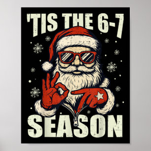 Poster Père Noël de Noël C'est la Saison 67 Mème Numéro S