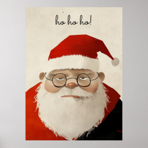 Poster Père Noël fatigué