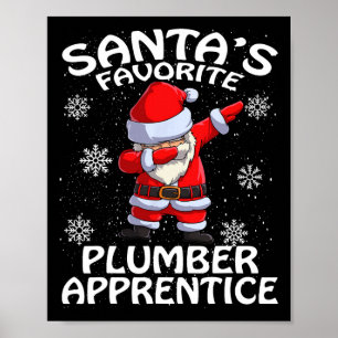 Poster Père Noël Favori Plumber Apprentice Noël
